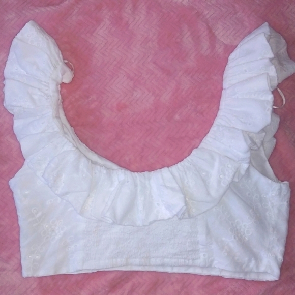Zara Crop Top with Cutwork Embroidery size plus XXL - Picture 3 of 9